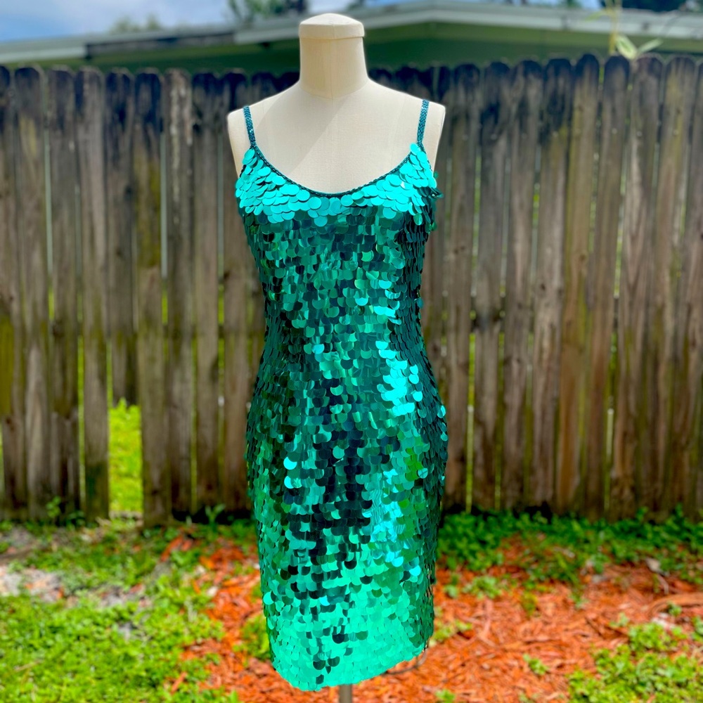 Vintage Nightline Paillette Sequin Mermaid Dress 6
